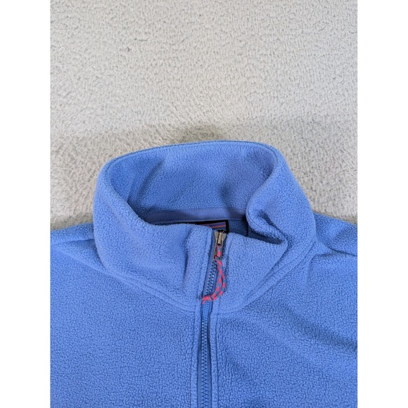 Patagonia Fleece Pullover Womens Small Blue Pink 1/4 Zip Chest Pocket Outdoors - Picture 3 of 9